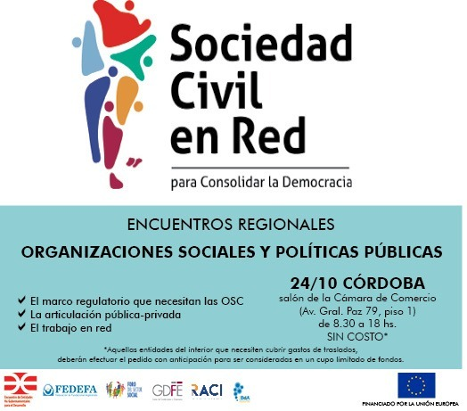 ¡Llega el Encuentro Regional en Córdoba! «Estado, Organizaciones sociales y Empresas: Articulaciones posibles»