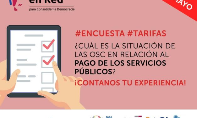 Participá de la encuesta: «La situación de las OSC en relación a los servicios públicos»